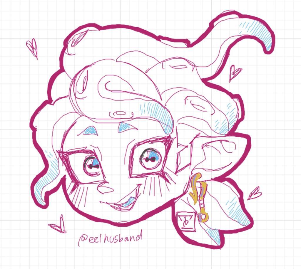 Calypso-Pronouns: They/Them
Weapon of choice: Paintbrush Nouveau
Species: Octoling-Eel